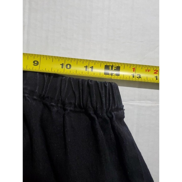 DG2 by Diane Gilman M/Tall Silver Beading Stretch Elastic Waist Black Jeans - Picture 8 of 12